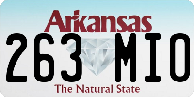 AR license plate 263MIO