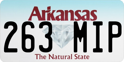 AR license plate 263MIP