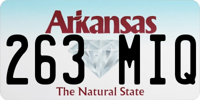 AR license plate 263MIQ