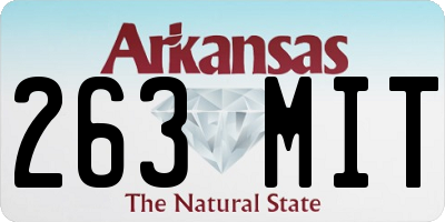 AR license plate 263MIT