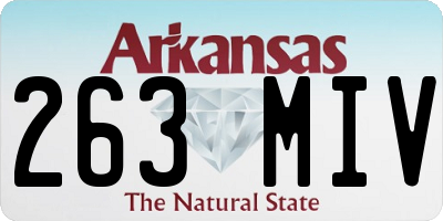 AR license plate 263MIV