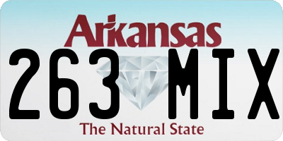 AR license plate 263MIX