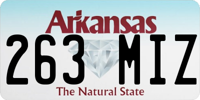 AR license plate 263MIZ