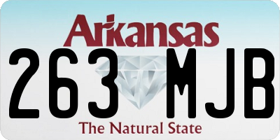 AR license plate 263MJB