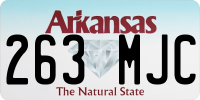 AR license plate 263MJC