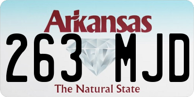 AR license plate 263MJD
