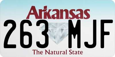 AR license plate 263MJF