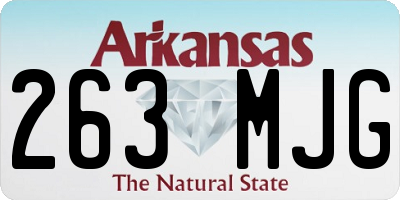 AR license plate 263MJG