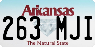 AR license plate 263MJI