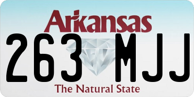 AR license plate 263MJJ