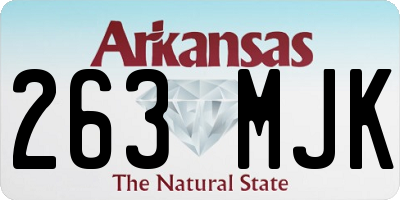 AR license plate 263MJK