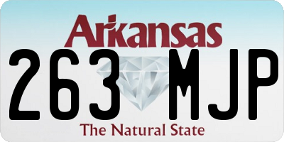 AR license plate 263MJP