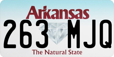 AR license plate 263MJQ