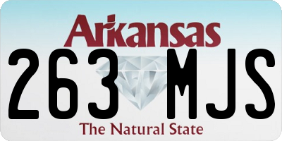 AR license plate 263MJS