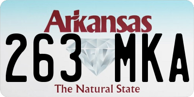 AR license plate 263MKA