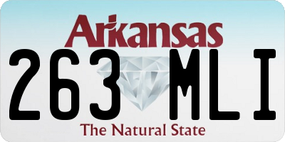 AR license plate 263MLI