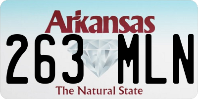 AR license plate 263MLN