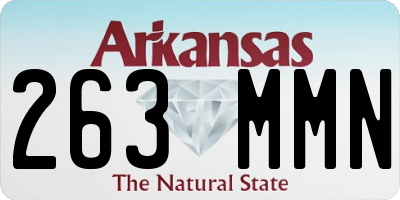 AR license plate 263MMN