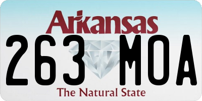 AR license plate 263MOA