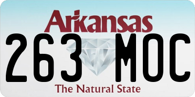 AR license plate 263MOC