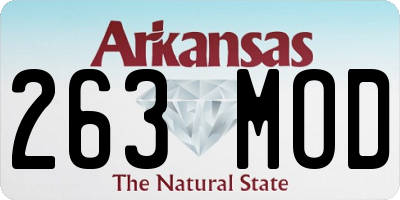AR license plate 263MOD