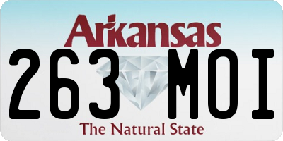 AR license plate 263MOI