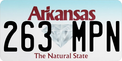AR license plate 263MPN