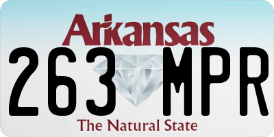 AR license plate 263MPR