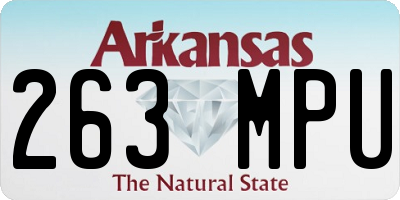AR license plate 263MPU