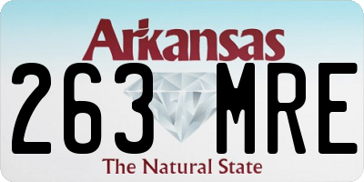 AR license plate 263MRE