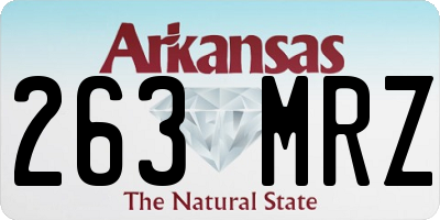 AR license plate 263MRZ
