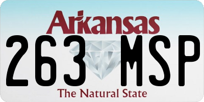 AR license plate 263MSP