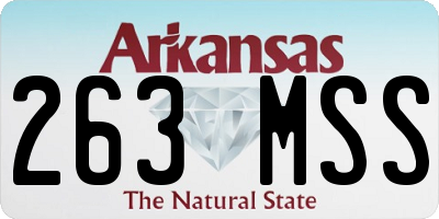 AR license plate 263MSS
