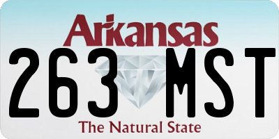 AR license plate 263MST