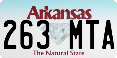 AR license plate 263MTA