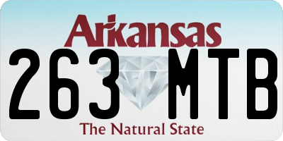 AR license plate 263MTB