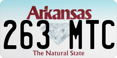 AR license plate 263MTC
