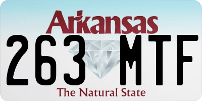 AR license plate 263MTF