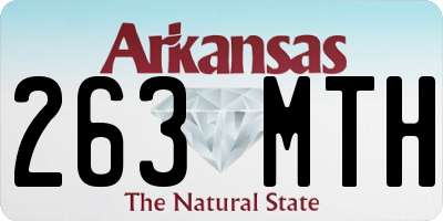 AR license plate 263MTH