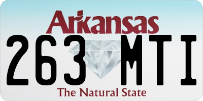 AR license plate 263MTI