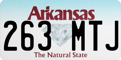 AR license plate 263MTJ