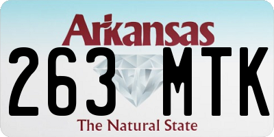 AR license plate 263MTK