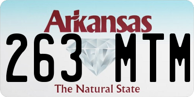 AR license plate 263MTM