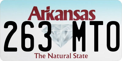 AR license plate 263MTO