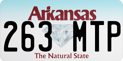 AR license plate 263MTP