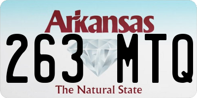 AR license plate 263MTQ