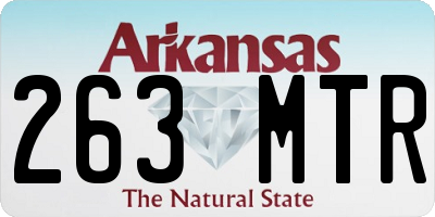 AR license plate 263MTR
