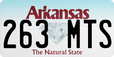AR license plate 263MTS