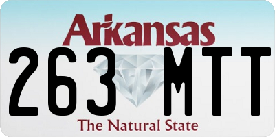 AR license plate 263MTT