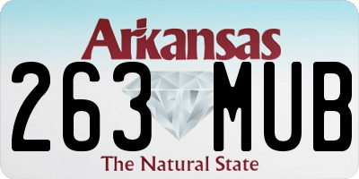 AR license plate 263MUB